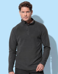 Stedman Férfi hosszú ujjú polár Stedman Fleece Half-Zip S, Opál fekete