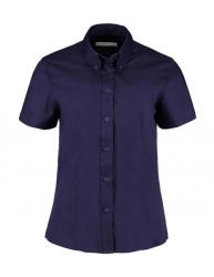Kustom Kit Női rövid ujjú blúz Kustom Kit Women's Tailored Fit Premium Oxford Shirt SSL M, Midnight Sötétkék (navy)