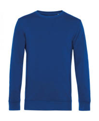 B&C Collection Uniszex hosszú ujjú organikus pulóver B and C Organic Crew Neck French Terry XS, Királykék