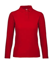 B and C Női hosszú ujjú galléros póló B and C ID. 001 LSL /women Polo XL, Piros