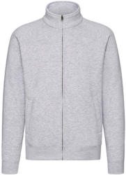 Fruit of the Loom Férfi Pulóver Hosszú ujjú Fruit of the Loom Premium Sweat Jacket - XL, Heather szürke