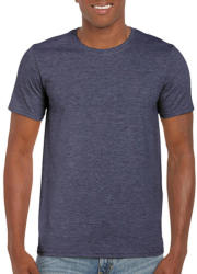 Gildan Férfi póló Rövid ujjú Gildan Softstyle Ring Spun T-Shirt - L, Heather Sötétkék