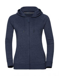 Russell Női kapucnis hosszú ujjú pulóver Russell Europe Ladies' HD Zipped Hood Sweat XS, Világos sötétkék marl