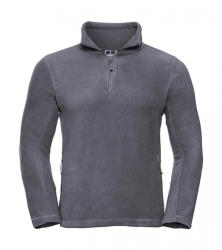 Russell Uniszex hosszú ujjú felső Russell Europe Quarter Zip Outdoor Fleece XL, Konvoj szürke