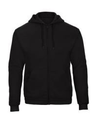 B&C Collection Férfi kapucnis hosszú ujjú pulóver B and C ID. 205 50/50 Hooded Full Zip Sweat Unisex 2XL, Fekete