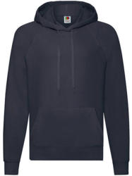 Fruit of the Loom Férfi Pulóver Kapucnis Hosszú ujjú Fruit of the Loom Lightweight Hooded Sweat - 2XL, Mély sötétkék (navy)