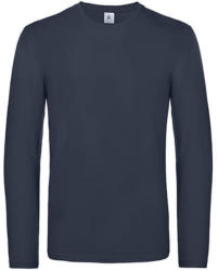 B&C Collection Férfi hosszú ujjú póló B&C #E190 LSL -4XL, Sötétkék (navy)
