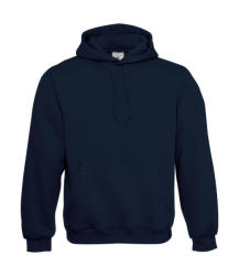 B&C Collection Férfi kapucnis hosszú ujjú pulóver B and C Hooded Sweatshirt XS, Sötétkék (navy)