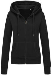 Stedman Női hosszú ujjú pulóver Stedman Sweat Jacket Select Women XL, Opál fekete