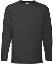 Fruit of the Loom Férfi póló Hosszú ujjú Fruit of the Loom Value Weight LS T - L, Fekete
