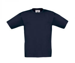 B&C Collection Gyerek rövid ujjú póló B and C Exact 150/kids T-Shirt 1/2 (86-92), Sötétkék (navy)
