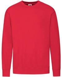 Fruit of the Loom Férfi pulóver hosszú ujjú Fruit of the Loom Lightweight Set-In Sweat - XL, Piros