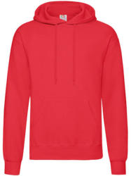 Fruit of the Loom Férfi Pulóver Kapucnis Hosszú ujjú Fruit of the Loom Classisc Hooded Sweat - XL, Piros