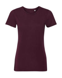 Russell Europe Női rövid ujjú organikus póló Russell Europe Ladies' Pure Organic Tee 2XL, Burgundi vörös