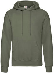 Fruit of the Loom Férfi Pulóver Kapucnis Hosszú ujjú Fruit of the Loom Classisc Hooded Sweat - M, Oliva zöld