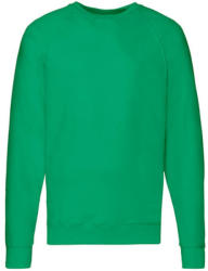 Fruit of the Loom Férfi pulóver hosszú ujjú Fruit of the Loom Lightweight Raglan Sweat - S, Kelly zöld