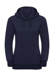 Russell Női kapucnis hosszú ujjú pulóver Russell Europe Ladies' Authentic Melange Hooded Sweat XS, Indigo Melange
