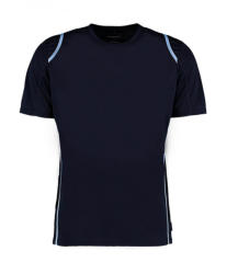 Kustom Kit Férfi rövid ujjú póló Kustom Kit Regular Fit Cooltex Contrast Tee XS, Sötétkék navy/világos kék
