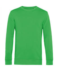 B&C Collection Uniszex hosszú ujjú organikus pulóver B and C Organic Crew Neck French Terry S, Almazöld