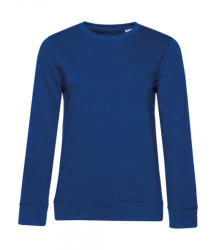 B&C Collection Női hosszú ujjú organikus pulóver B and C Organic Crew Neck /women French Terry L, Királykék