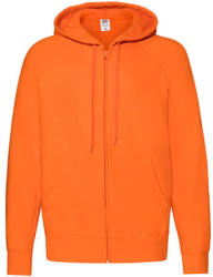 Fruit of the Loom Férfi Pulóver Kapucnis Hosszú ujjú Fruit of the Loom Lightweight Hooded Sweat Jacket - S, Narancssárga