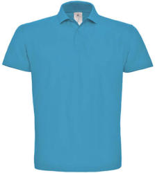 B and C Férfi galléros póló rövid ujjú B&C Piqué Polo Shirt - PUI10 - XL, Atoll kék
