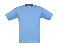 B&C Collection Gyerek rövid ujjú póló B and C Exact 150/kids T-Shirt 7/8 (122/128), Ég kék