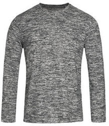Stedman Férfi hosszú ujjú kötött felső Stedman Knit Long Sleeve M, Sötét szürke Melange