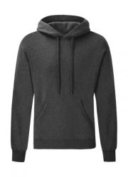 Fruit of the Loom Férfi kapucnis hosszú ujjú pulóver Fruit of the Loom Classic Hooded Sweat L, Sötét heather szürke