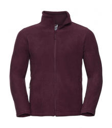 Russell Férfi hosszú ujjú polár Russell Europe Men's Full Zip Outdoor Fleece 2XL, Burgundi vörös