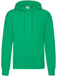 Fruit of the Loom Férfi Pulóver Kapucnis Hosszú ujjú Fruit of the Loom Classisc Hooded Sweat - M, Kelly zöld