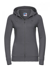 Russell Női kapucnis hosszú ujjú pulóver Russell Europe Ladies' Authentic Zipped Hood XS, Konvoj szürke