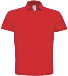 B and C Férfi galléros póló rövid ujjú B&C Piqué Polo Shirt - PUI10 - M, Piros