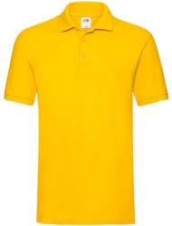 Fruit of the Loom Férfi Galléros póló Rövid ujjú Fruit of the Loom Premium Polo - S, Napraforgó sárga