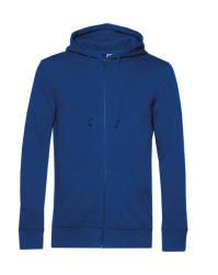 B&C Collection Férfi kapucnis hosszú ujjú organikus pulóver B and C Organic Zipped Hooded XS, Királykék