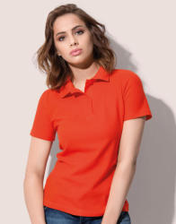 Stedman Női rövid ujjú galléros póló Stedman Polo Women XS, Fehér