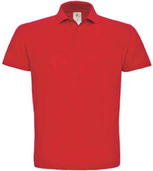 B and C Férfi galléros póló rövid ujjú B&C Piqué Polo Shirt - PUI10 - S, Piros