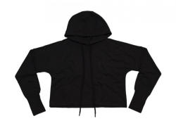 Mantis Női kapucnis hosszú ujjú pulóver Mantis Cropped Hoodie S, Fekete