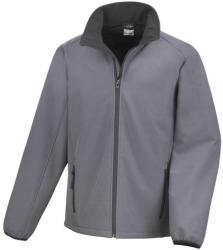 Result Férfi Softshell Hosszú ujjú Result Printable Softshell Jacket - L, Szénszürke/Fekete