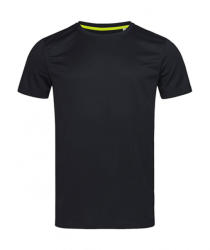 Stedman Férfi rövid ujjú póló Stedman Active 140 Crew Neck Men XL, Opál fekete