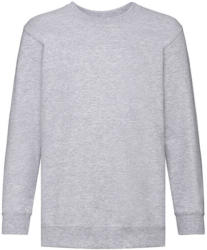 Fruit of the Loom Gyerek Pulóver Hosszú ujjú Fruit of the Loom Classic Set-In Sweat Kids - 128 (7-8), Heather szürke