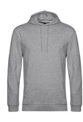 B&C Collection Férfi kapucnis hosszú ujjú pulóver B and C #Hoodie French Terry XL, Heather szürke