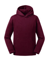 Russell Gyerek kapucnis hosszú ujjú pulóver Russell Europe Kids' Authentic Hooded Sweat M (116/5-6), Burgundi vörös