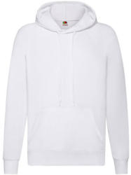 Fruit of the Loom Férfi Pulóver Kapucnis Hosszú ujjú Fruit of the Loom Lightweight Hooded Sweat - XL, Fehér