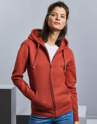 Russell Női kapucnis hosszú ujjú pulóver Russell Europe Ladies' Authentic Melange Zipped Hood Sweat XS, Carbon Melange