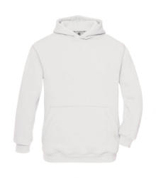 B&C Collection Gyerek kapucnis hosszú ujjú pulóver B and C Hooded/kids Sweat 12/14 (152/164), Fehér
