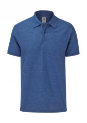 Fruit of the Loom Uniszex rövid ujjú galléros póló Fruit of the Loom 65/35 Tailored Fit Polo 2XL, Retró Heather Királykék