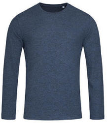 Stedman Férfi hosszú ujjú kötött felső Stedman Knit Long Sleeve XL, Marina kék Melange
