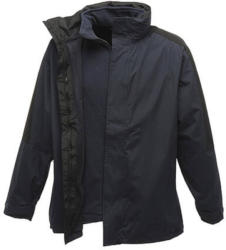 Regatta Férfi Kabát Kapucnis Hosszú ujjú Regatta Defender III 3-In-1 Jacket -S, Sötétkék/Fekete