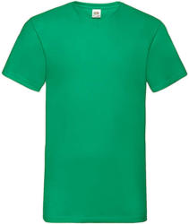 Fruit of the Loom Férfi póló Rövid ujjú Fruit of the Loom Valueweight V-Neck-Tee - XL, Kelly zöld